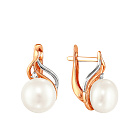 Серьги с английским замком из красного золота