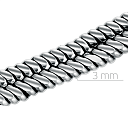 Цепь автомат из серебра, плетение панцирное