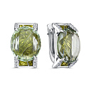 Серьги с английским замком из белого золота