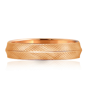 Обручальное кольцо из красного золота