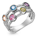 Кольцо из серебра с фианитом