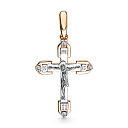 Крест из красного золота с бриллиантами