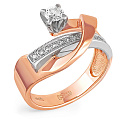 Кольцо из красного золота с бриллиантами