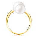 Кольцо из желтого золота с жемчугом