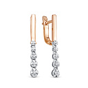 Серьги из красного золота с бриллиантами