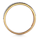 Кольцо из красного золота с фианитом