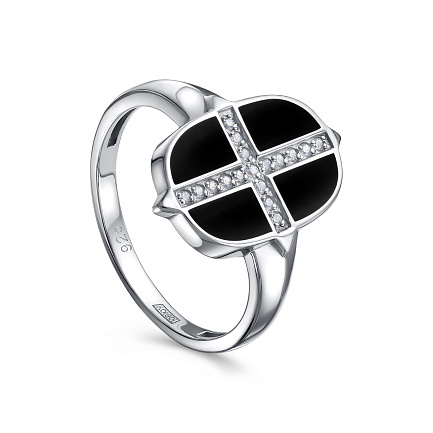 Кольцо из серебра с фианитами