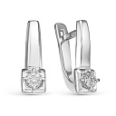 Серьги из белого золота с бриллиантами
