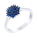 Кольцо из серебра с фианитом