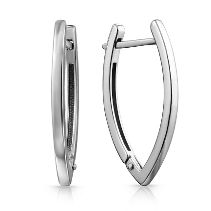 Серьги с английским замком из серебра