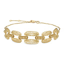 Браслет декоративный из желтого золота