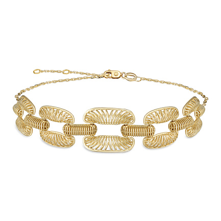 Браслет декоративный из желтого золота