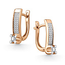 Серьги с английским замком из красного золота