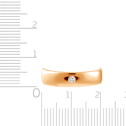 Кольцо обручальное из красного золота
