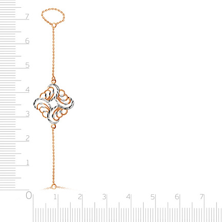 Браслет декоративный из красного золота
