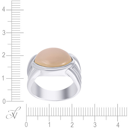 Кольцо из серебра с лунным камнем