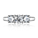 Кольцо из белого золота с бриллиантами