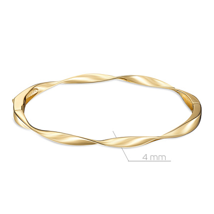 Браслет жесткий из желтого золота