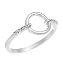 Кольцо из серебра с фианитом