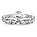 Кольцо из белого золота с бриллиантами