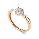 Кольцо из красного золота с бриллиантами