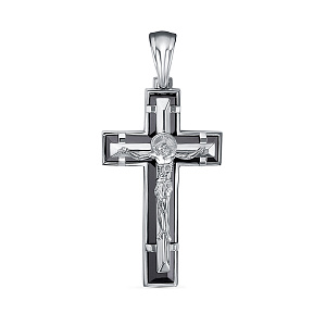 Крест из серебра с фианитом