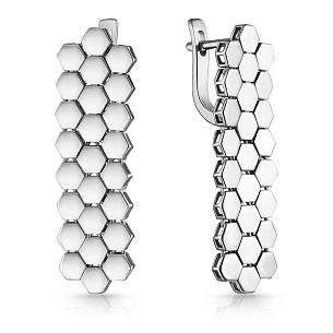 Серьги с английским замком из серебра