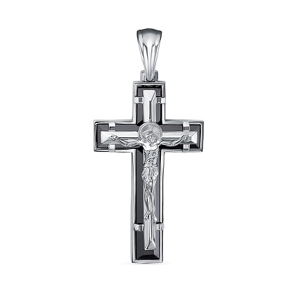 Крест из серебра с фианитом