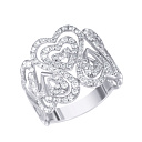 Кольцо из белого золота с бриллиантами