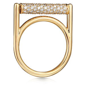 Кольцо из желтого золота с бриллиантами