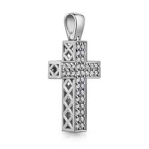 Золотой крест декоративный с бриллиантами