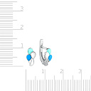 Серьги детские из серебра с эмалью