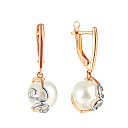 Серьги с английским замком из красного золота