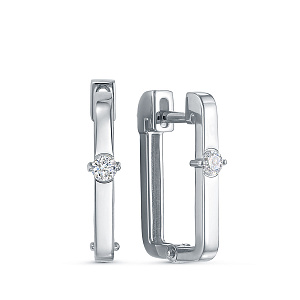 Серьги из белого золота с бриллиантами