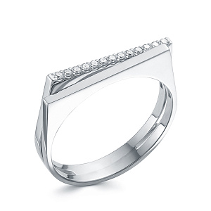 Кольцо из белого золота с бриллиантами