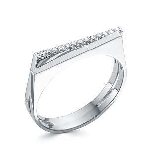 Кольцо из белого золота с бриллиантом