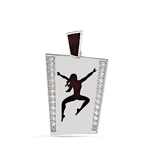 Подвеска из серебра с фианитами