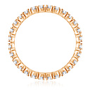 Кольцо из красного золота с фианитом