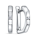 Серьги с английским замком из серебра