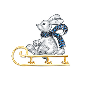 Брошь из серебра