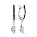 Серьги из белого золота с бриллиантами