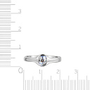 Кольцо из белого золота с бриллиантом