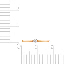 Кольцо из красного золота с бриллиантом
