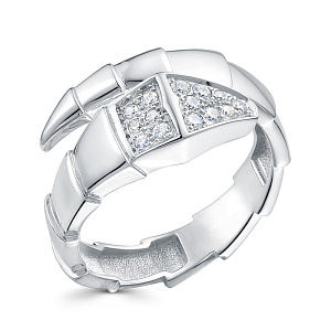 Кольцо из белого золота с бриллиантами