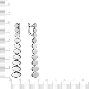 Серьги с английским замком из серебра