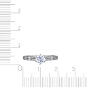 Кольцо из серебра с фианитом