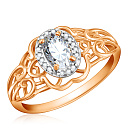 Кольцо из красного золота с фианитами Сваровски