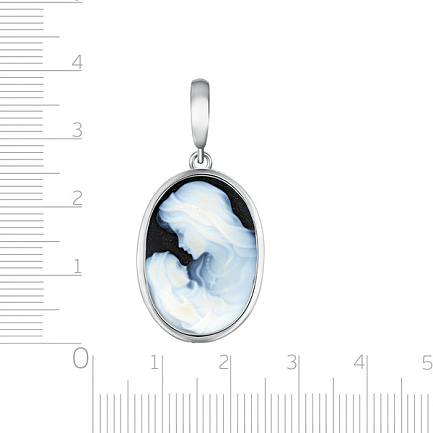 Подвеска из серебра с агатом