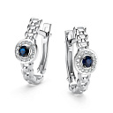 Серьги с английским замком из белого золота