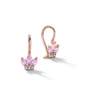 Серьги детские из серебра с фианитом и золочением